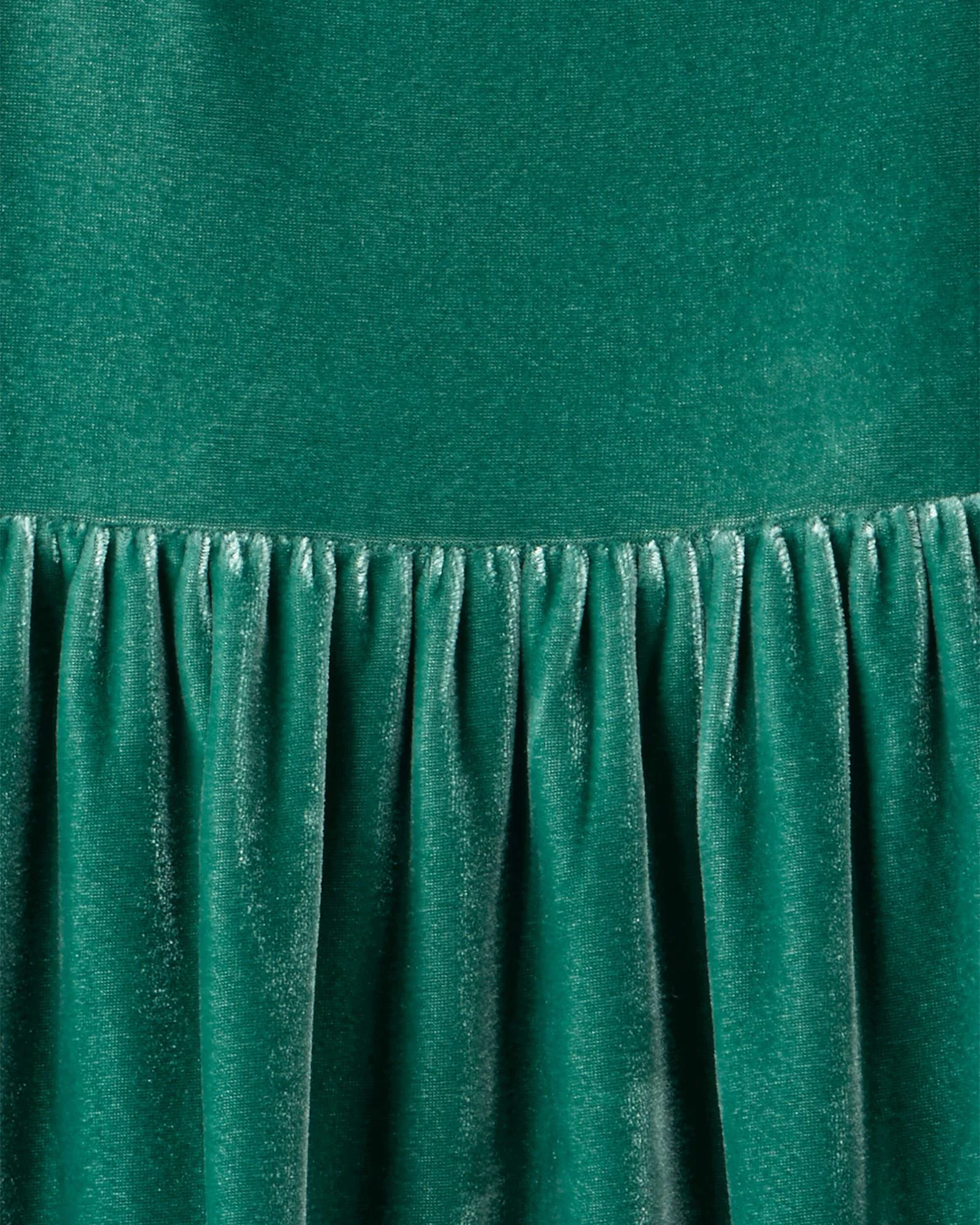 Carter's Rochita din catifea cu maneca scurta Green foto