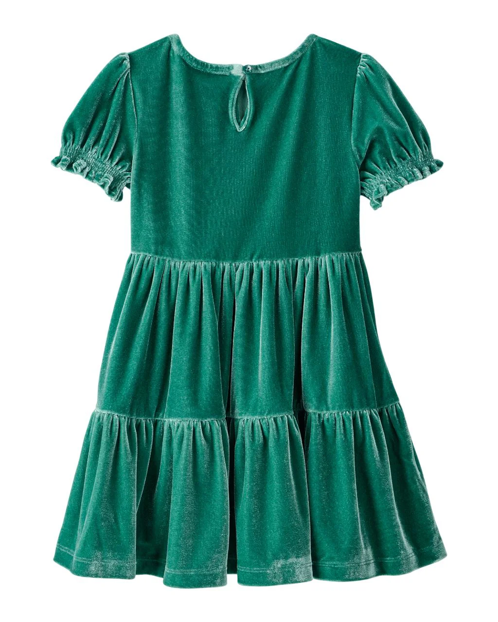 Carter's Rochita din catifea cu maneca scurta Christmas Green foto