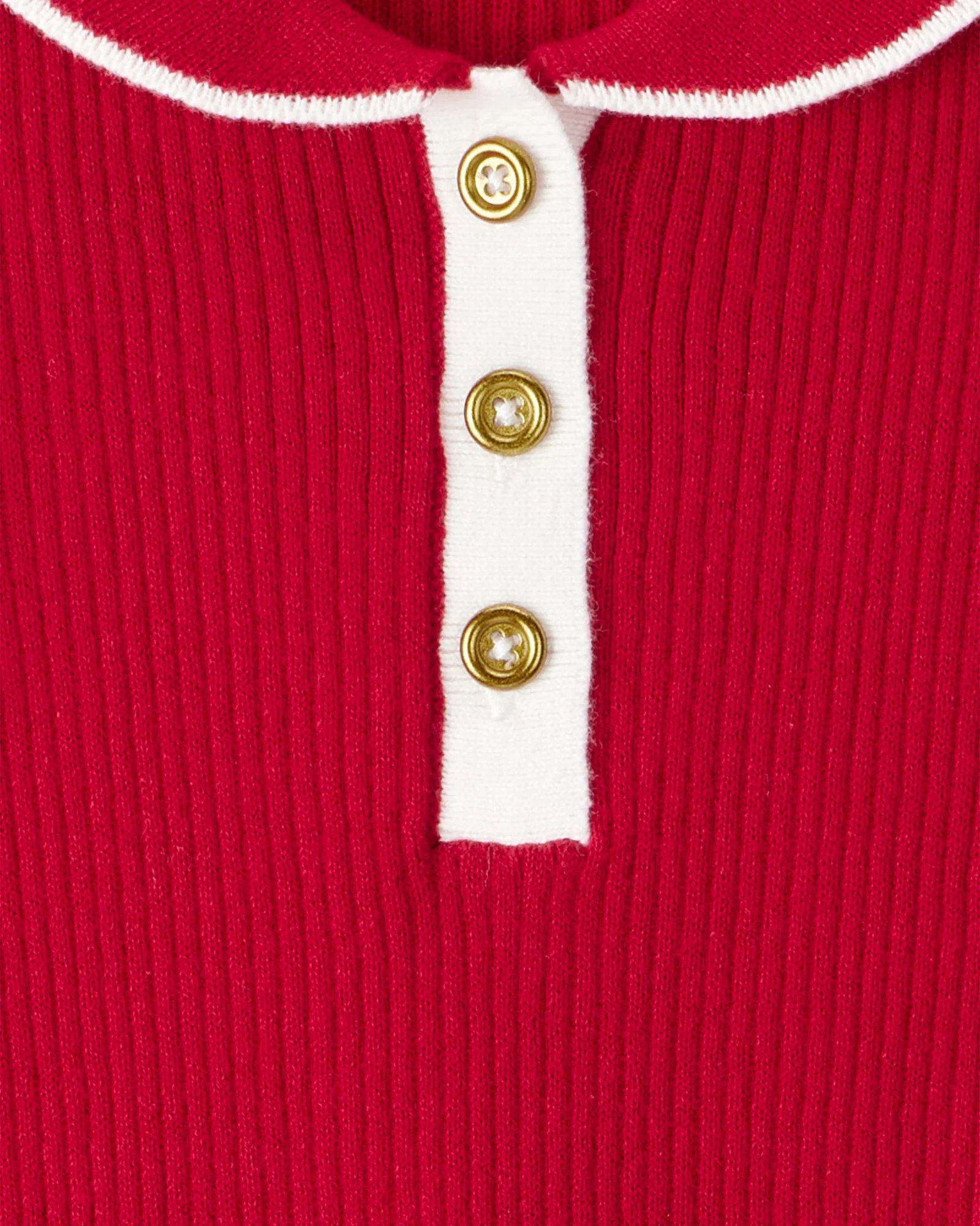 Carter's Хлопковое платье с длинными рукавами Christmas Red foto