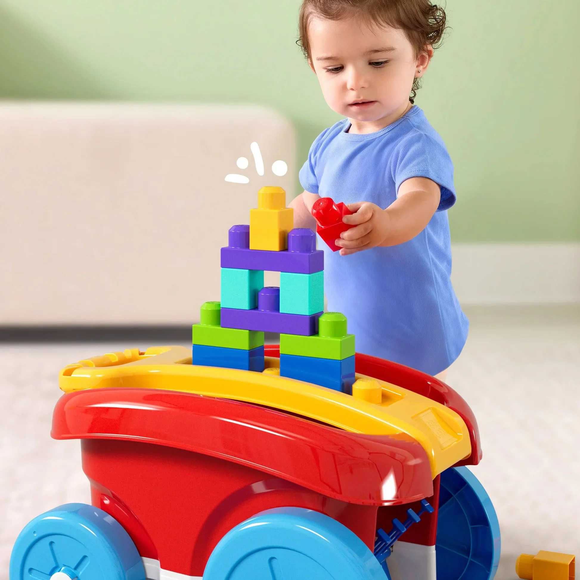 Constructor carucior Fisher Price Mega Bloks, 20 piese foto