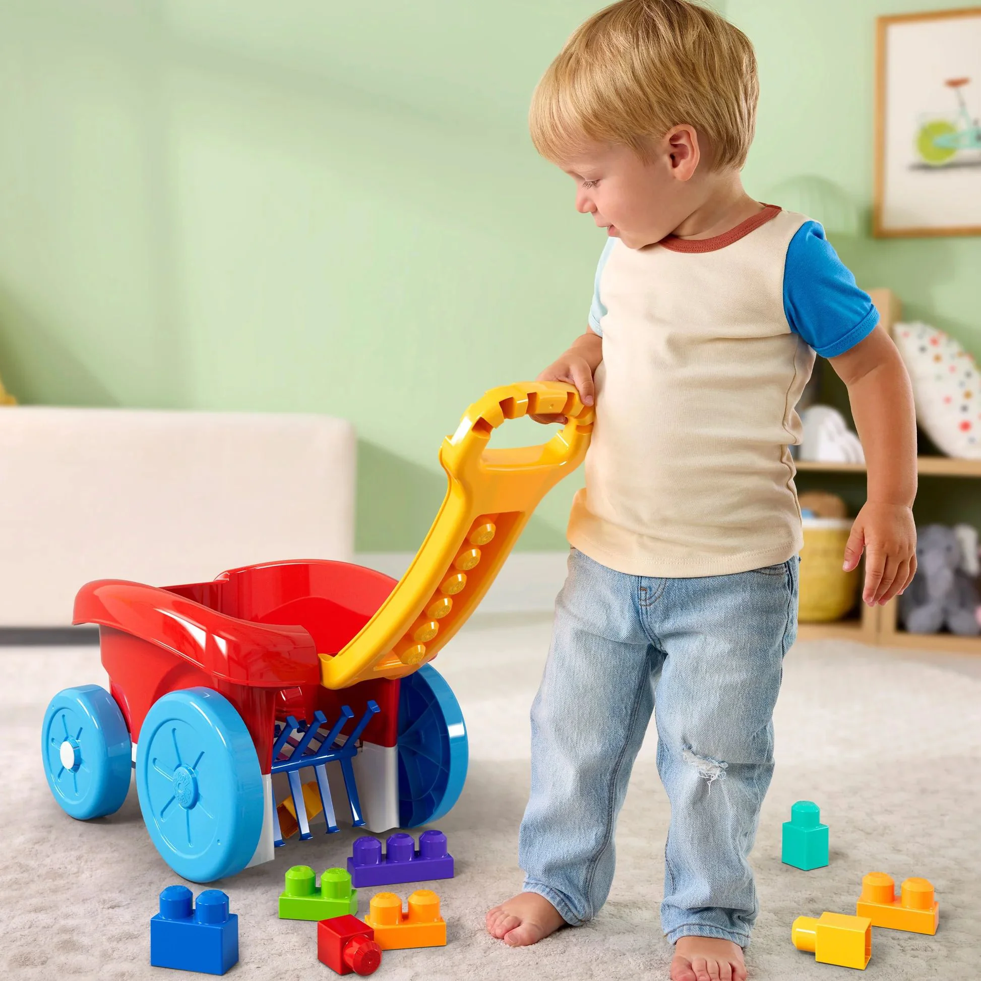 Constructor carucior Fisher Price Mega Bloks, 20 piese foto