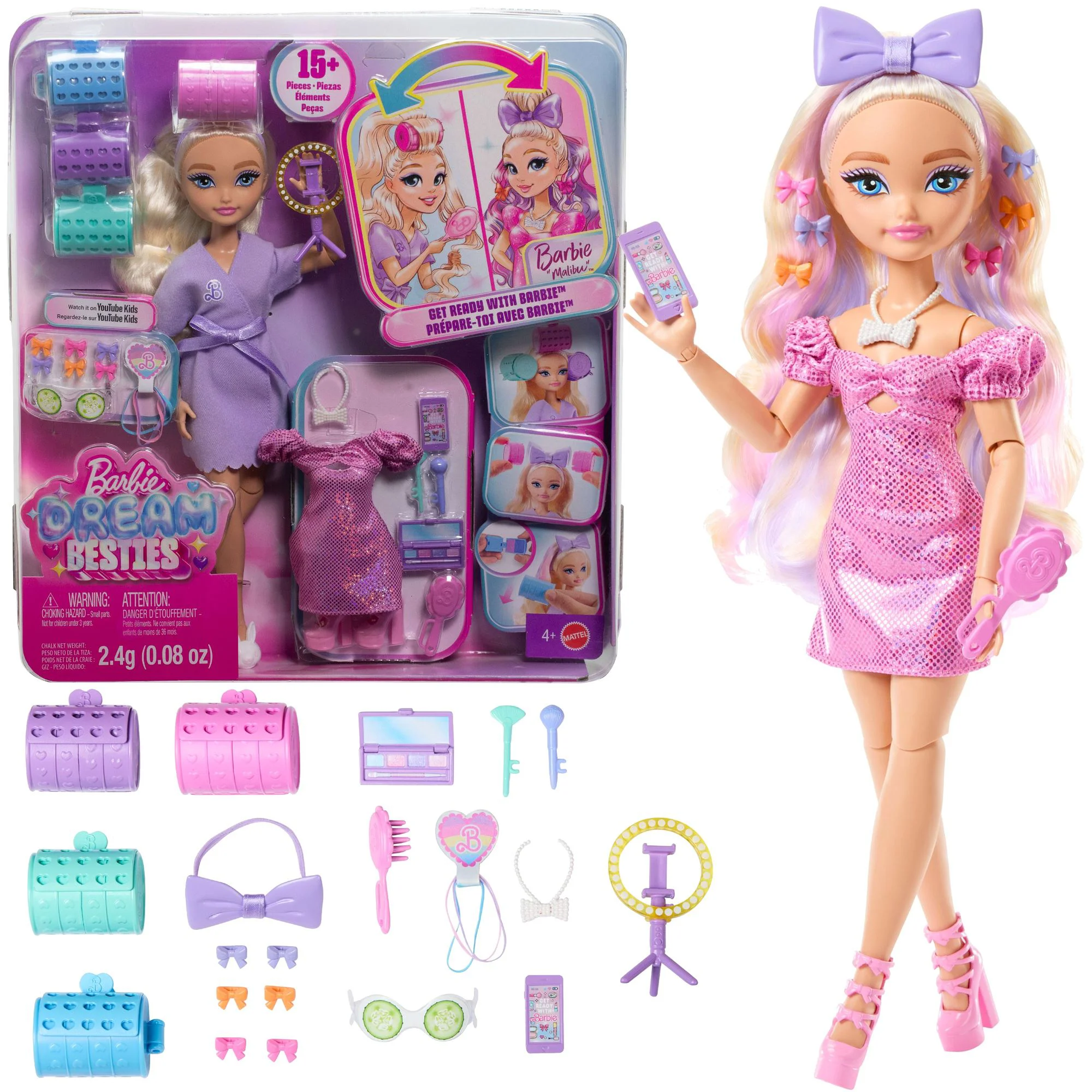 Papusa Barbie Dream Besties, Pregatiri cu Barbie - Malibu foto