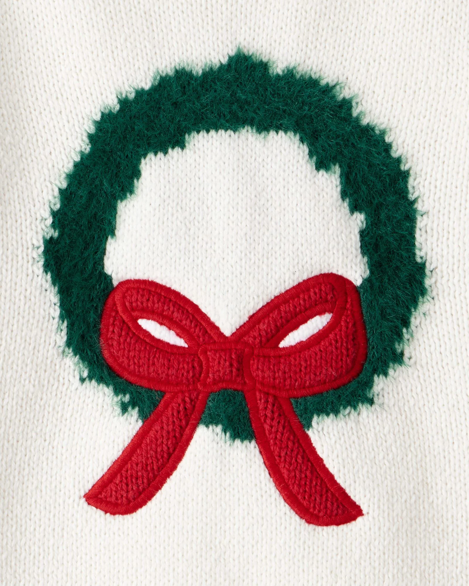 Carter's Свитер Christmas Sweater White Wreath foto