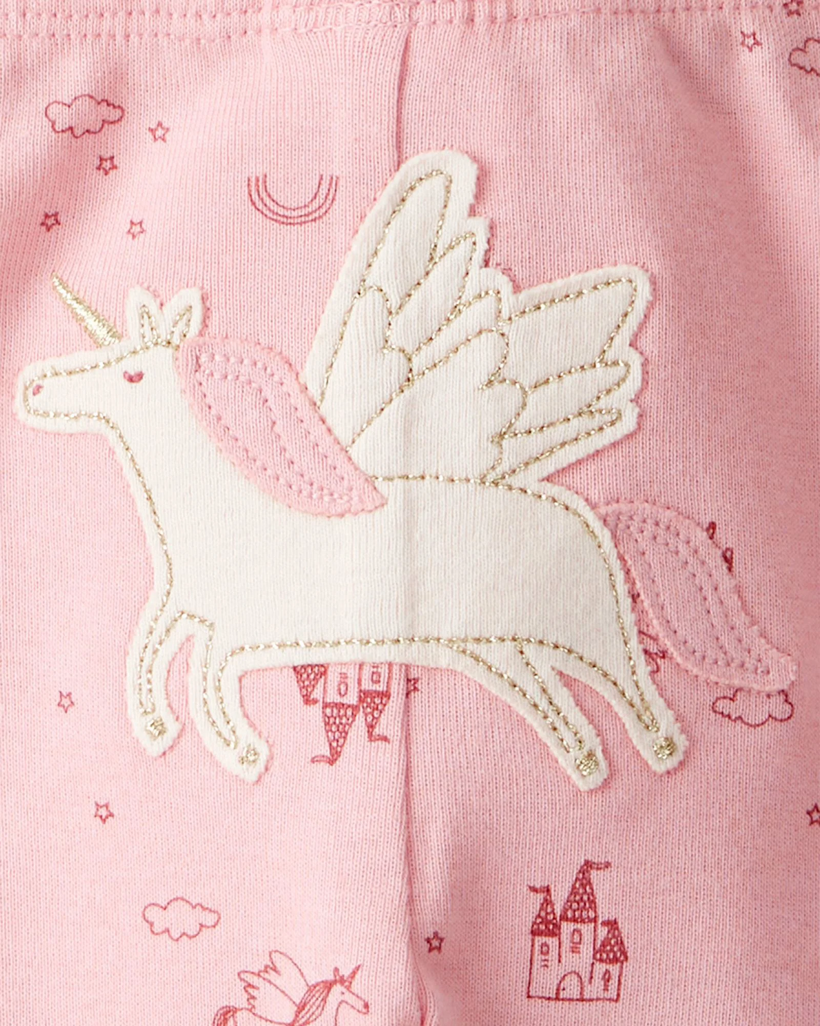 Carter's Комплект 3 в 1 Pink Unicorn - 2 боди с длинными рукавами и штаны foto