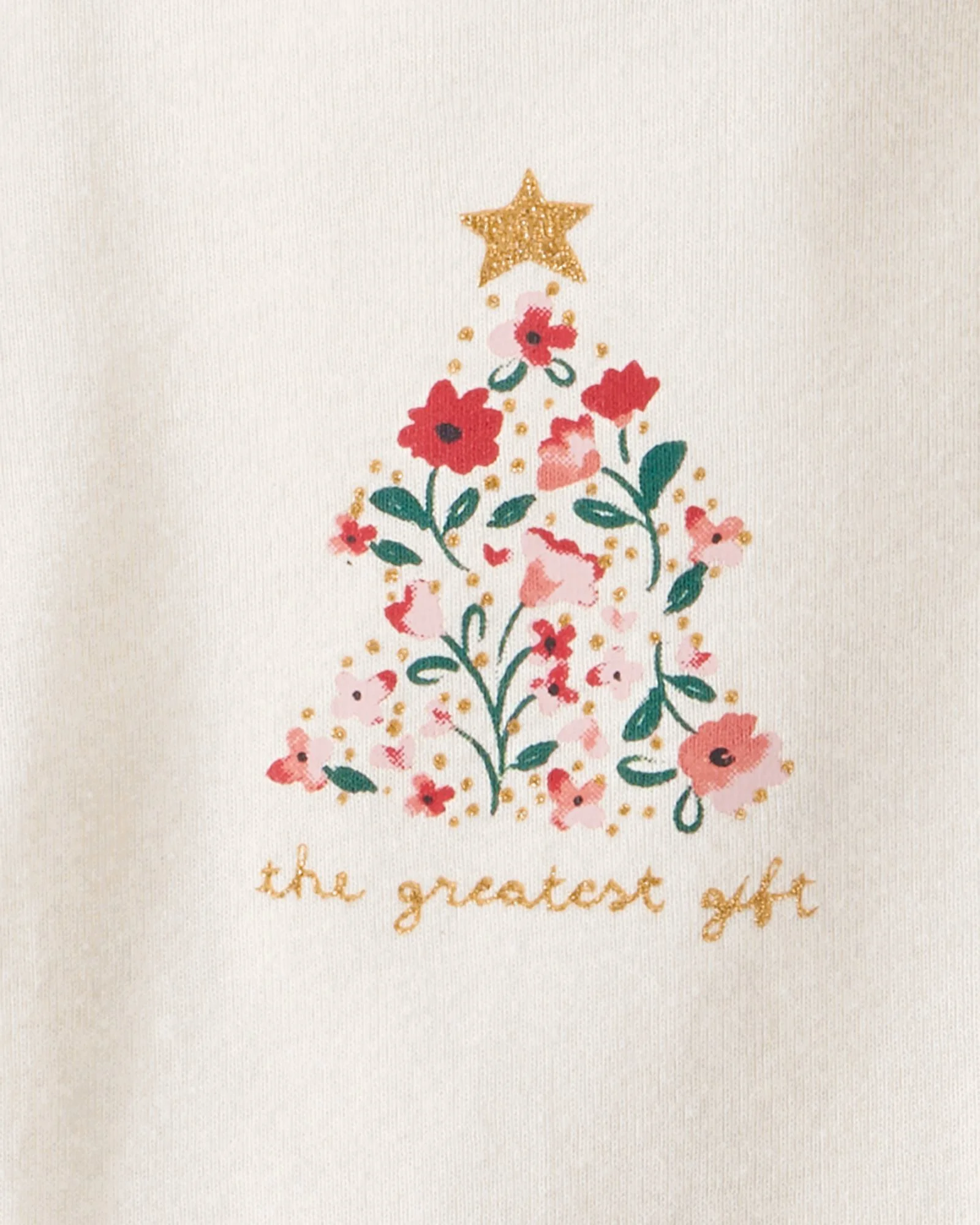 Carter's Комплект 3 в 1 Christmas Floral - пижама, боди с длинными рукавами и штаны foto