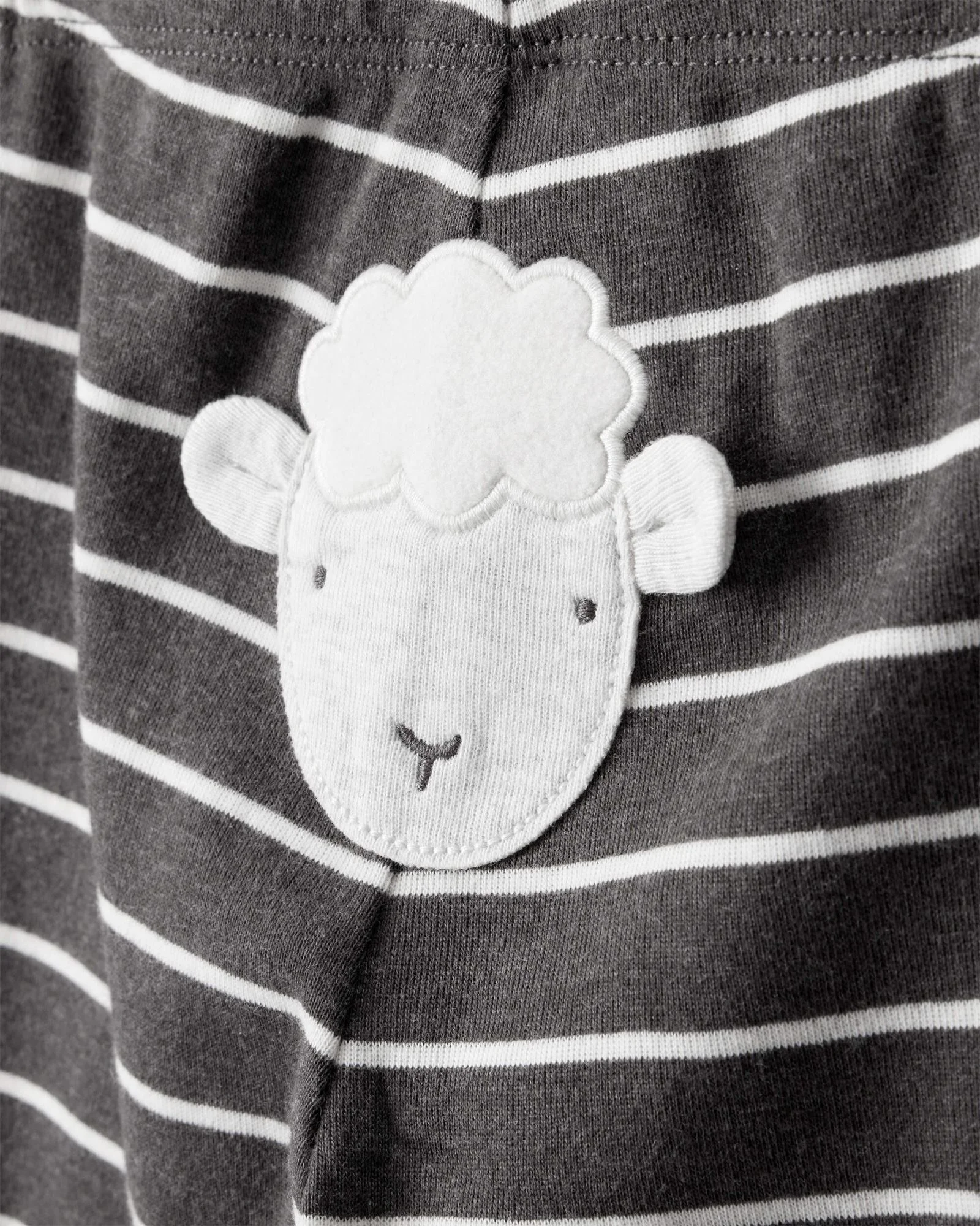 Carter's Set 3 piese Striped Sheep - 2 body cu maneca lunga si pantaloni foto