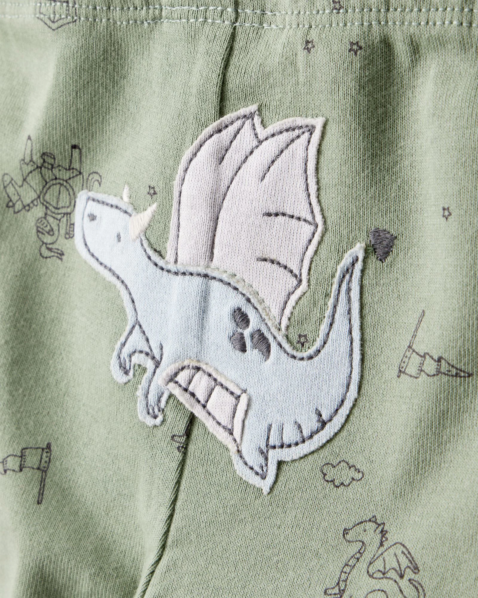 Carter's Комплект 3 в 1 Green Dragon - 2 боди с длинными рукавами и штаны foto