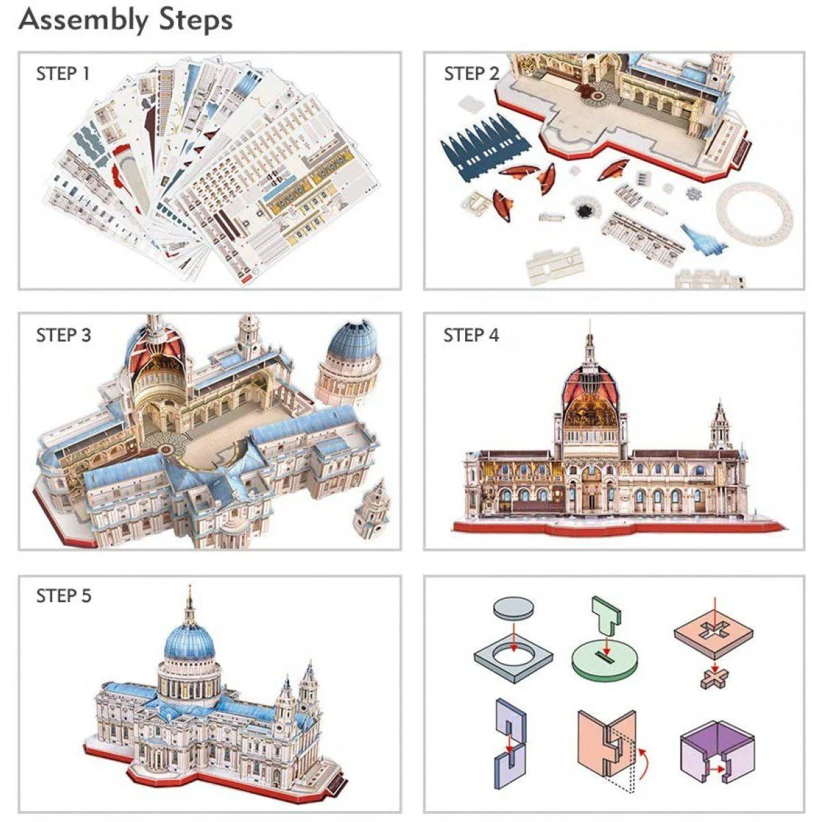 3D Puzzle Cubic Fun Catedrala Sfintului Paul, 643 piese foto