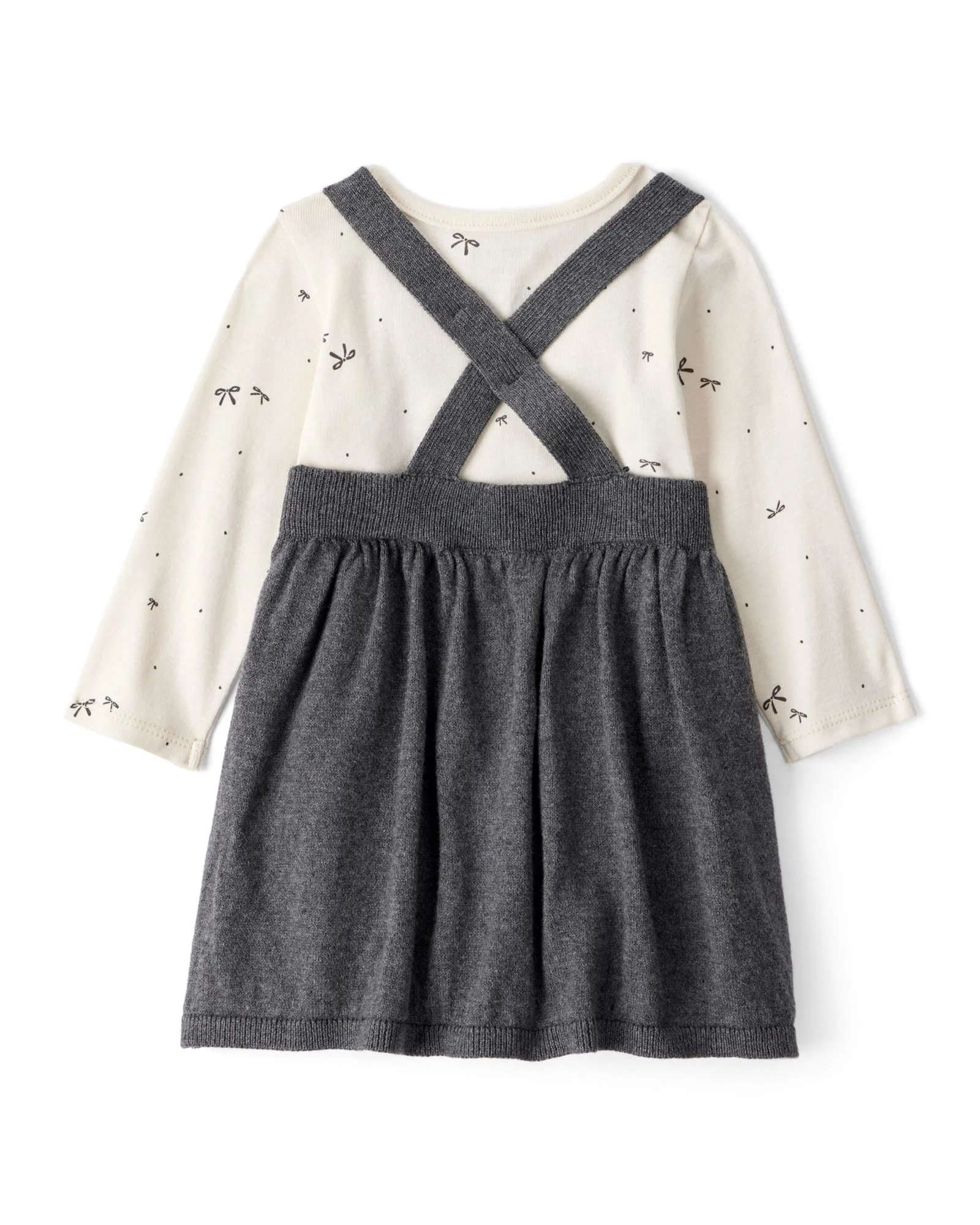 Carter's Платье-сарафан с боди из хлопка Gray Bow foto