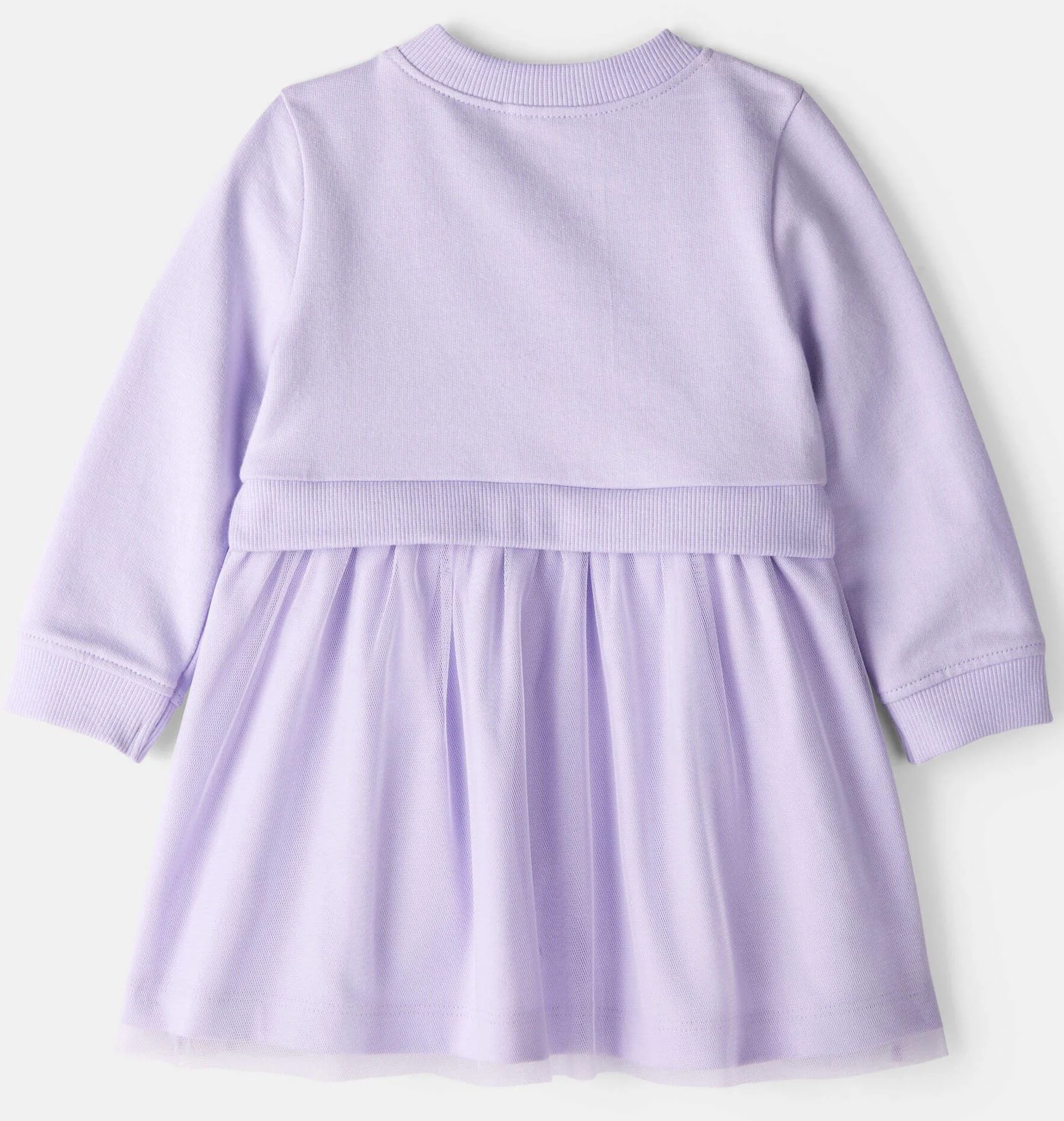 Carter's Rochita cu maneca lunga cu tul Lavender Bow foto