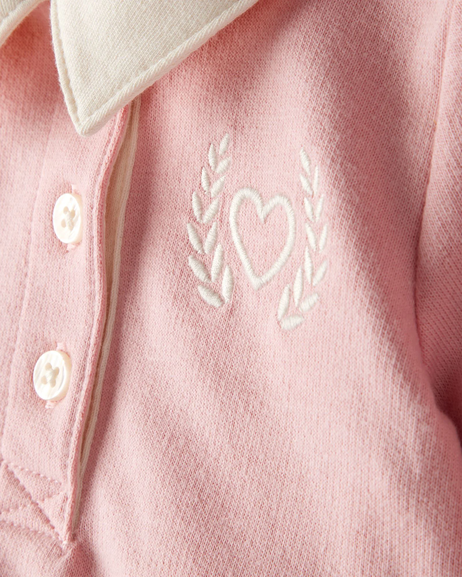 Carter's Rochita din bumbac cu maneca lunga Pink Varsity foto