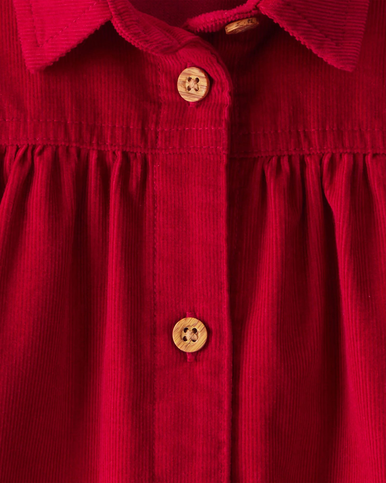 Carter's Бархатное платье с длинными рукавами Red Solid Corduroy foto