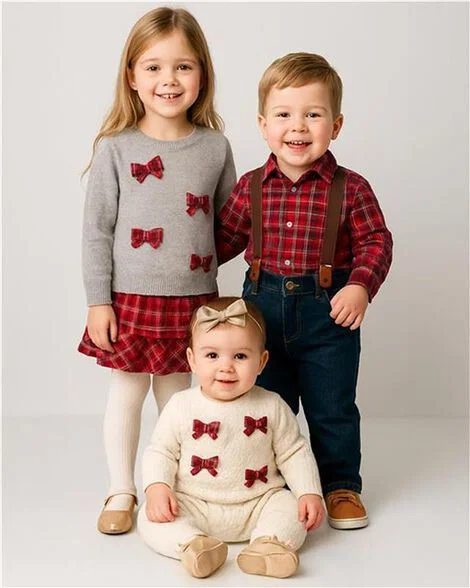 Carter's Salopeta tricotata cu fundite Sweaterknit Bows foto