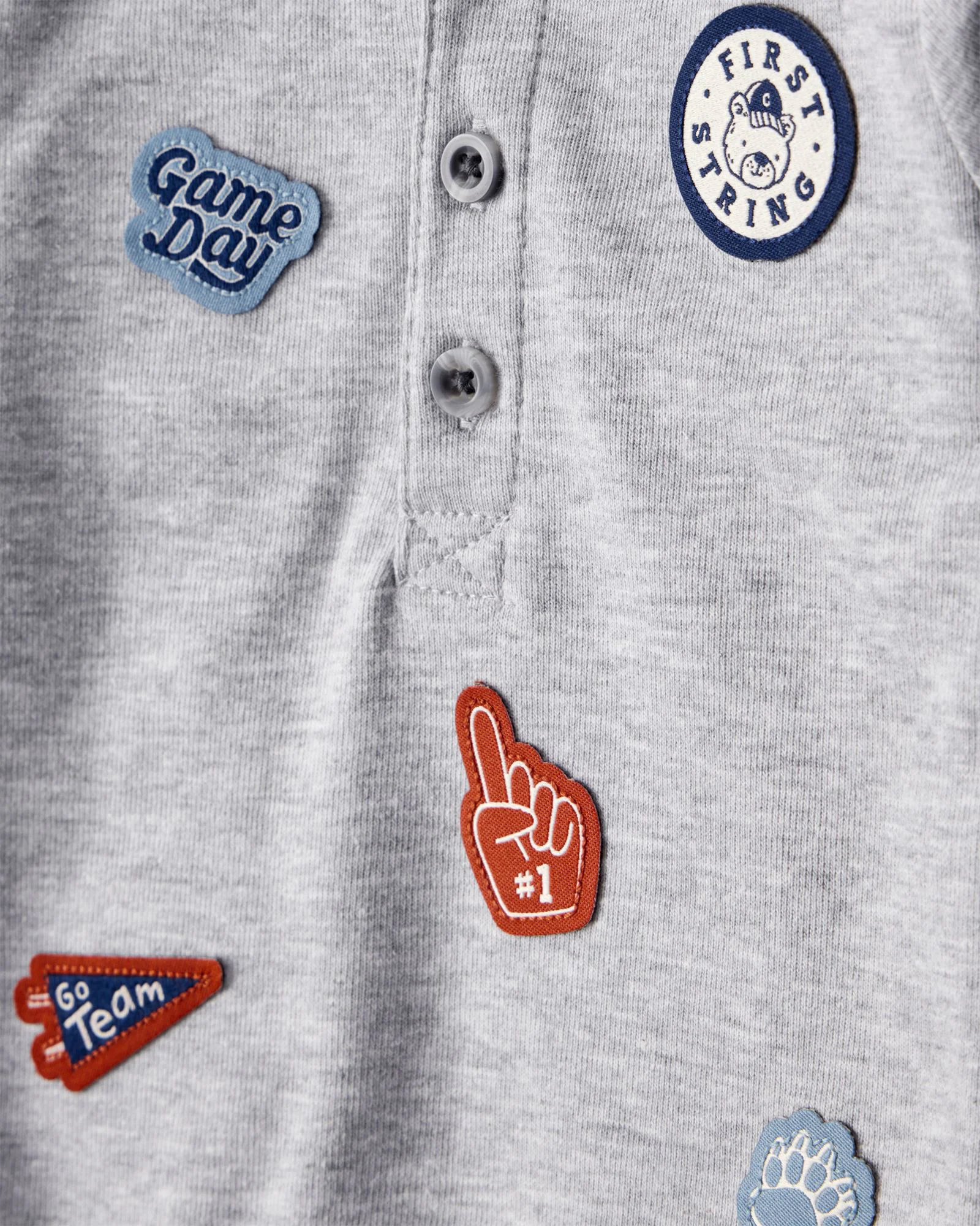 Carter's Set 2 piese Gray Gameday - body si pantaloni foto