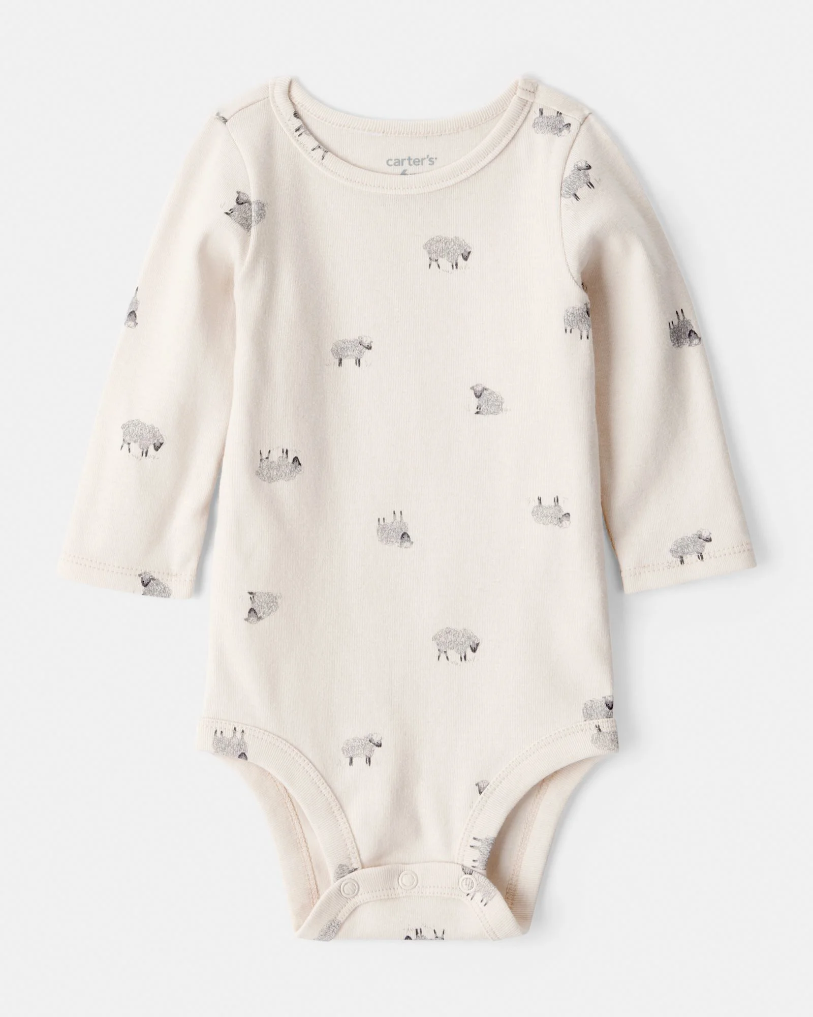 Carter's Set 2 piese Gray Sheep - body si pantaloni cu bretele foto