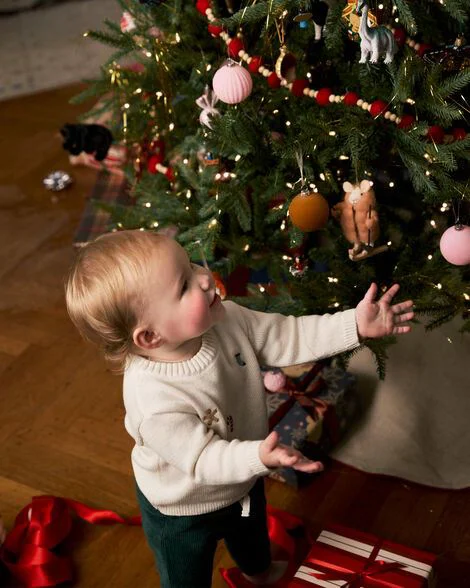 Carter's Set 2 piese Christmas Ivory Sweater With Art - pulover si pantaloni foto