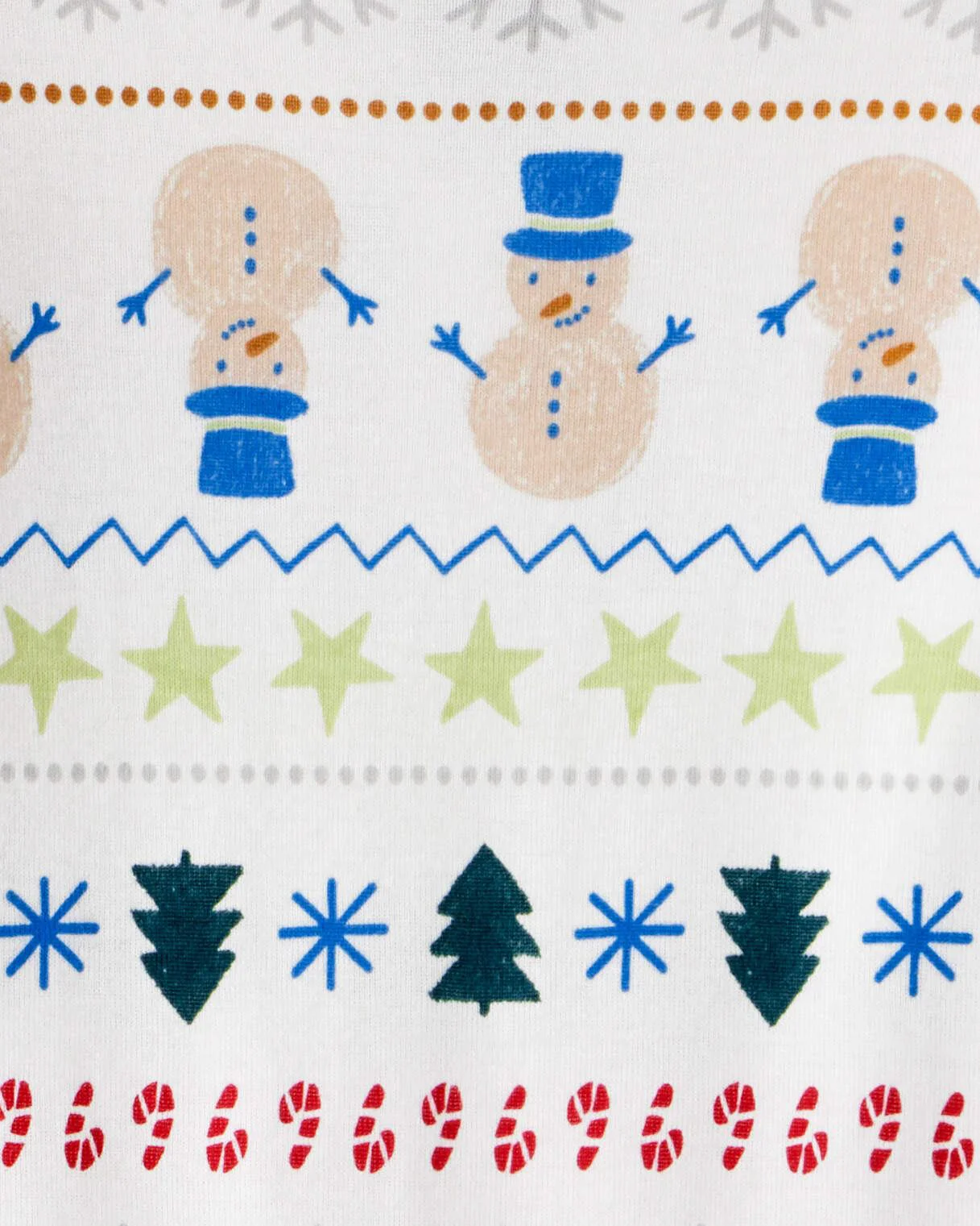 Carter's Pijama din bumbac Christmas Ivory Fair Isle foto