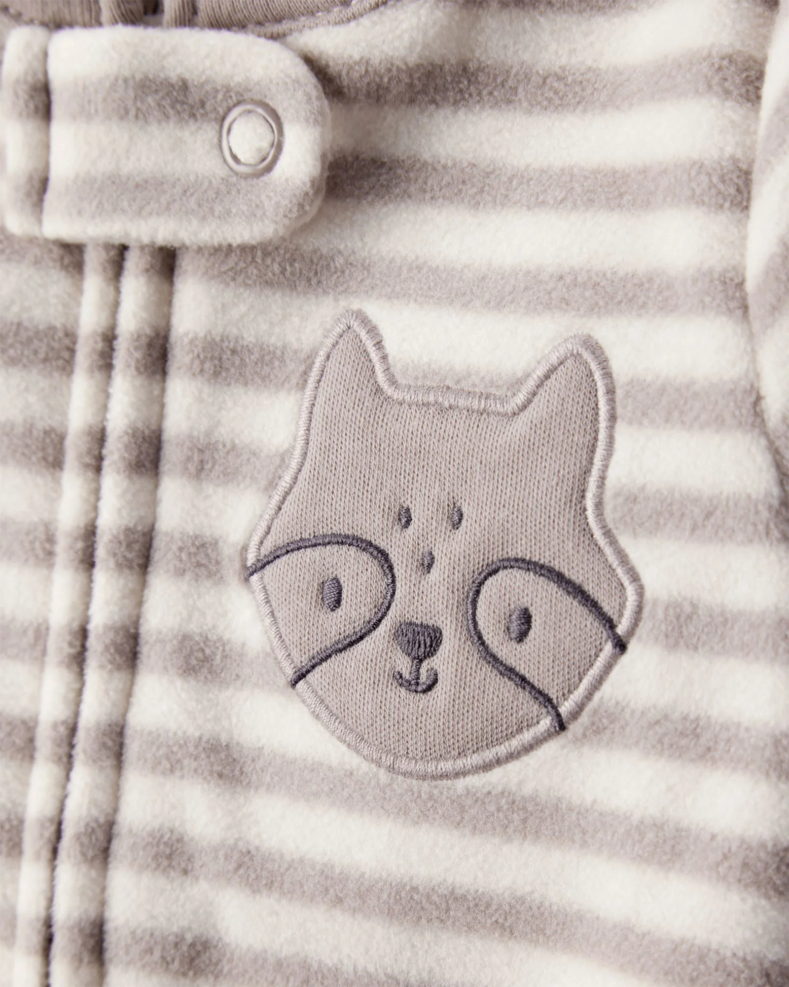 Carter's Pijama din microfleece Brown Stripe Fox Pocket foto