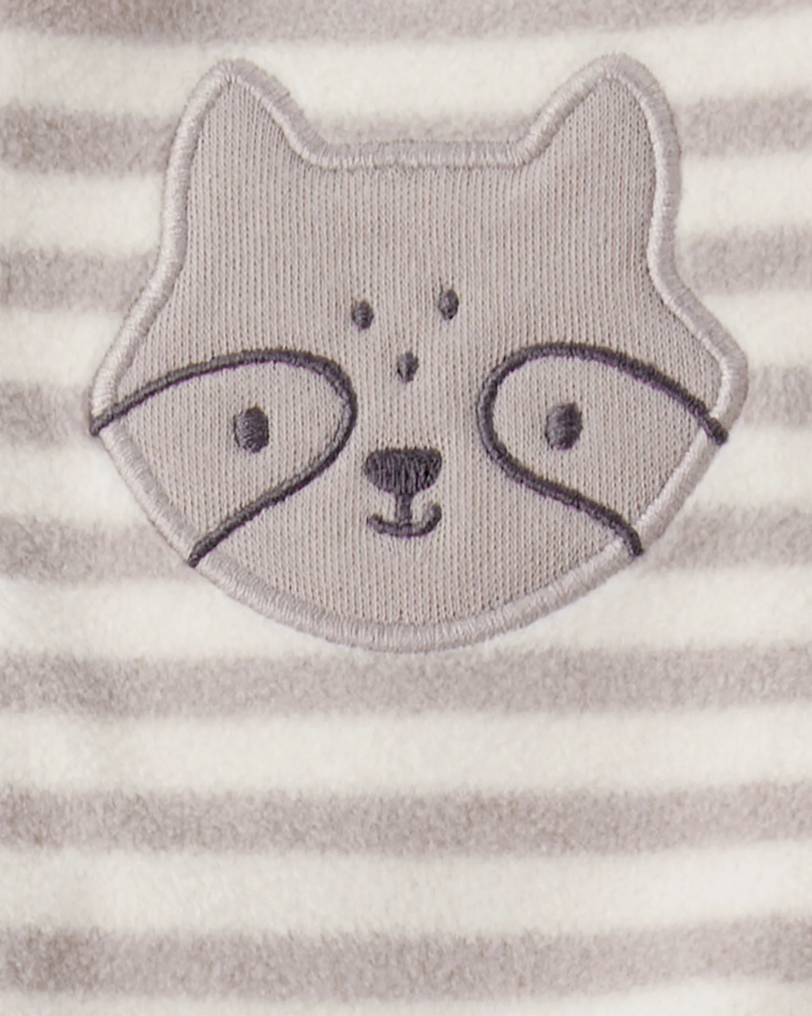 Carter's Pijama din microfleece Brown Stripe Fox Pocket foto