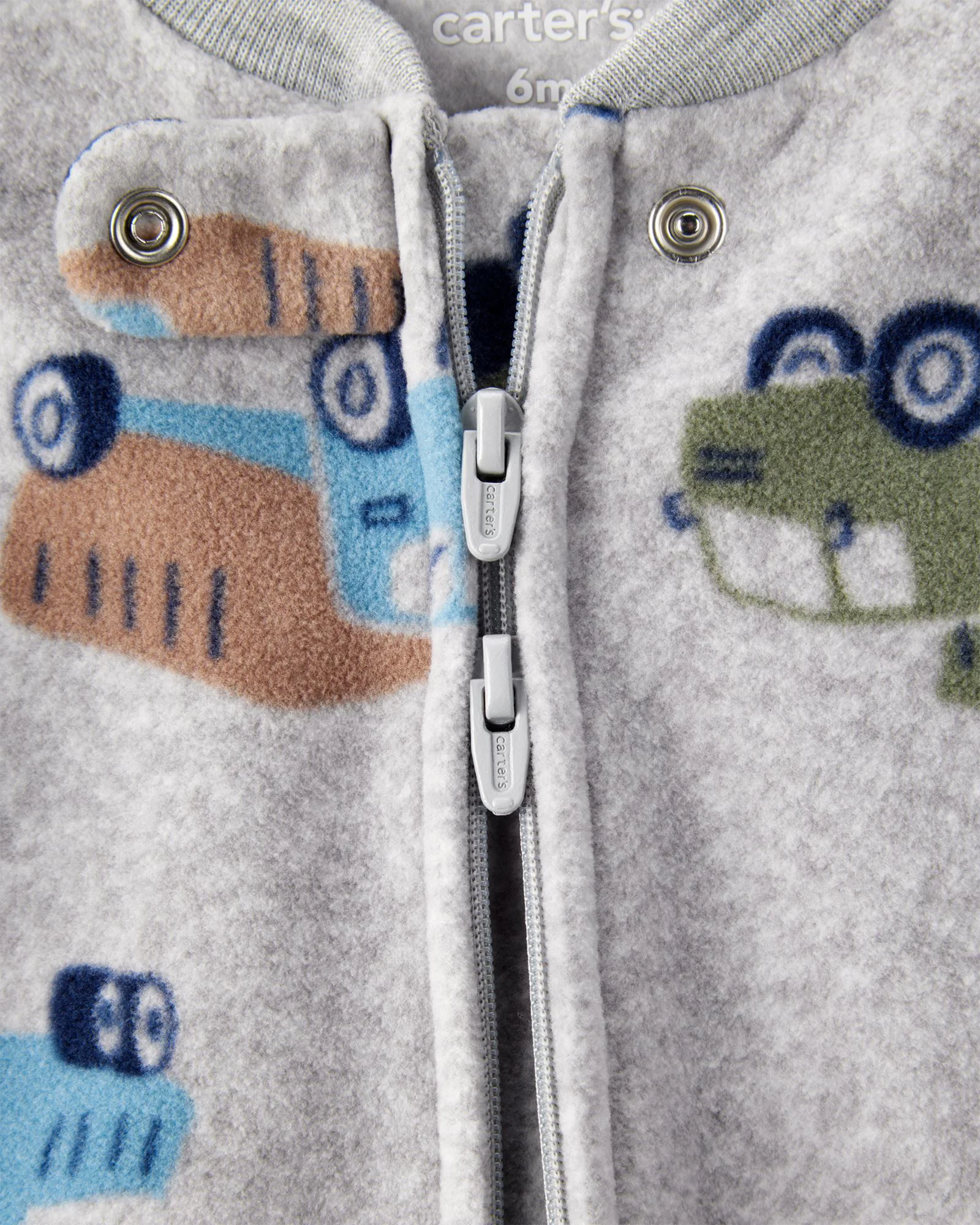 Carter's Pijama din microfleece Gray Truck foto