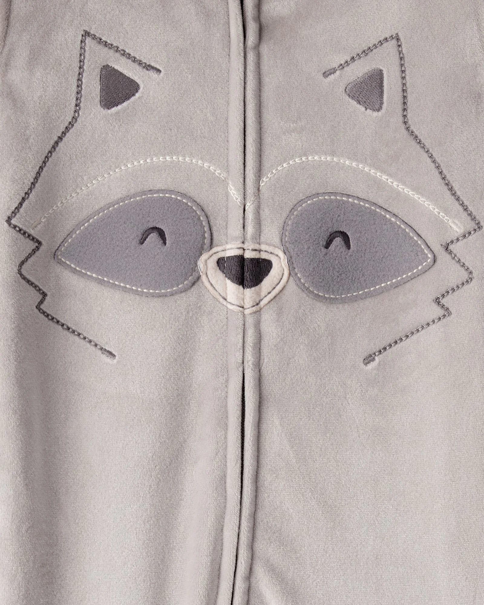Carter's Pijama Velboa Grey Racoon Face foto