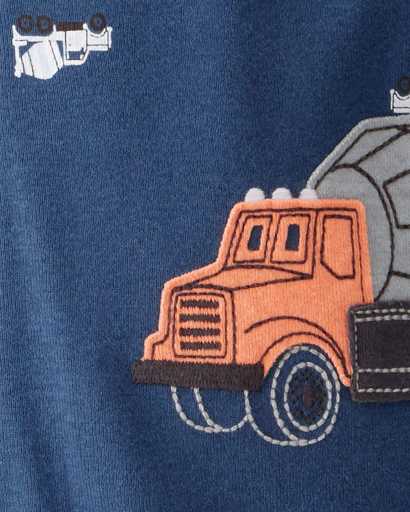 Carter's Pijama din bumbac cu botosei Blue Construction foto
