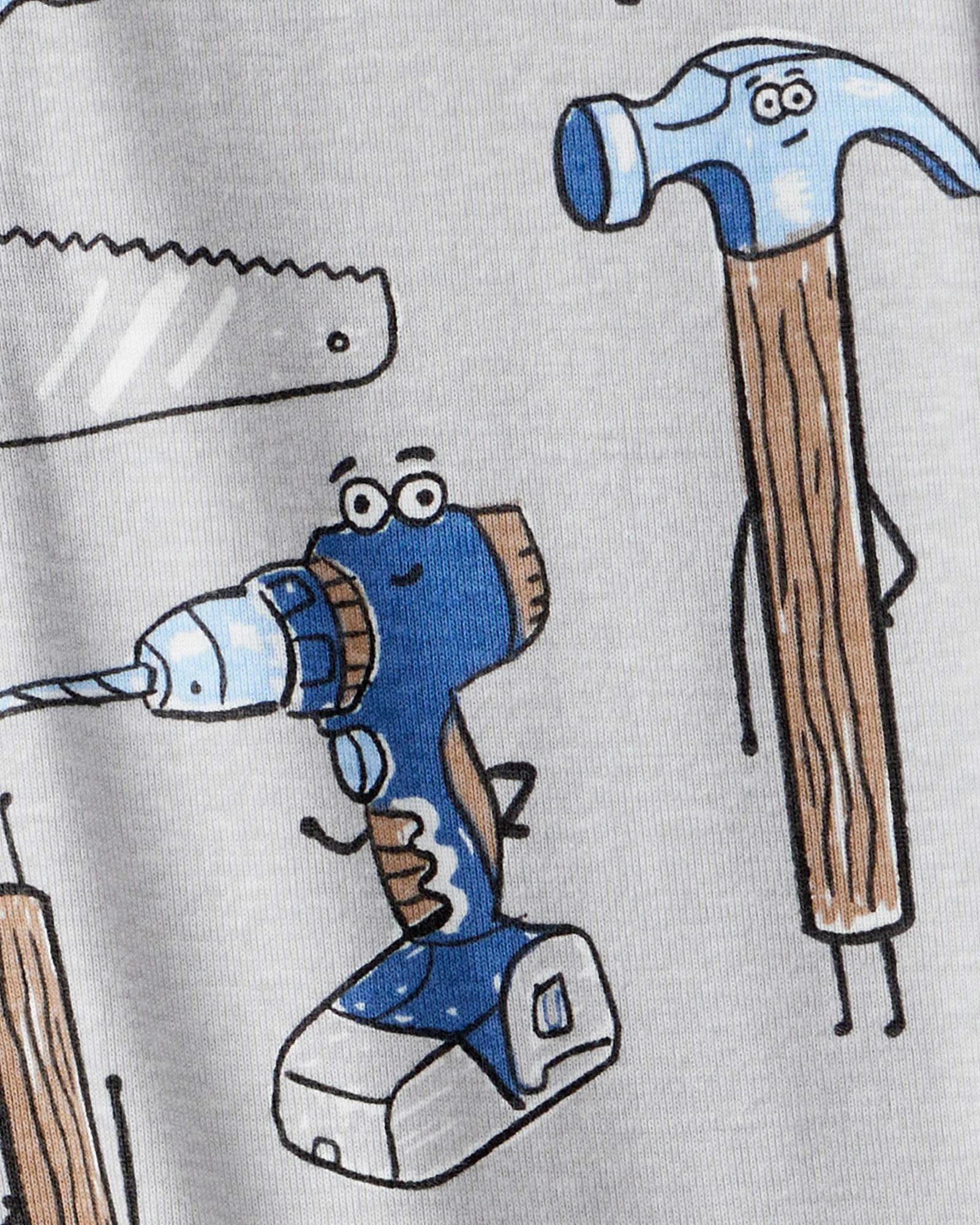 Carter's Pijama din bumbac cu botosei Grey Tool foto