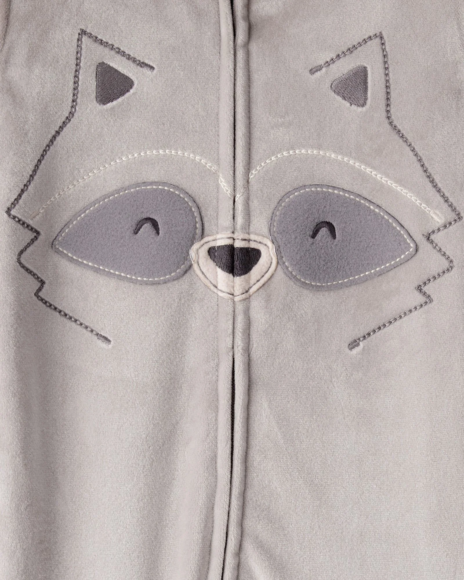 Carter's Pijama Velboa Grey Racoon Face foto
