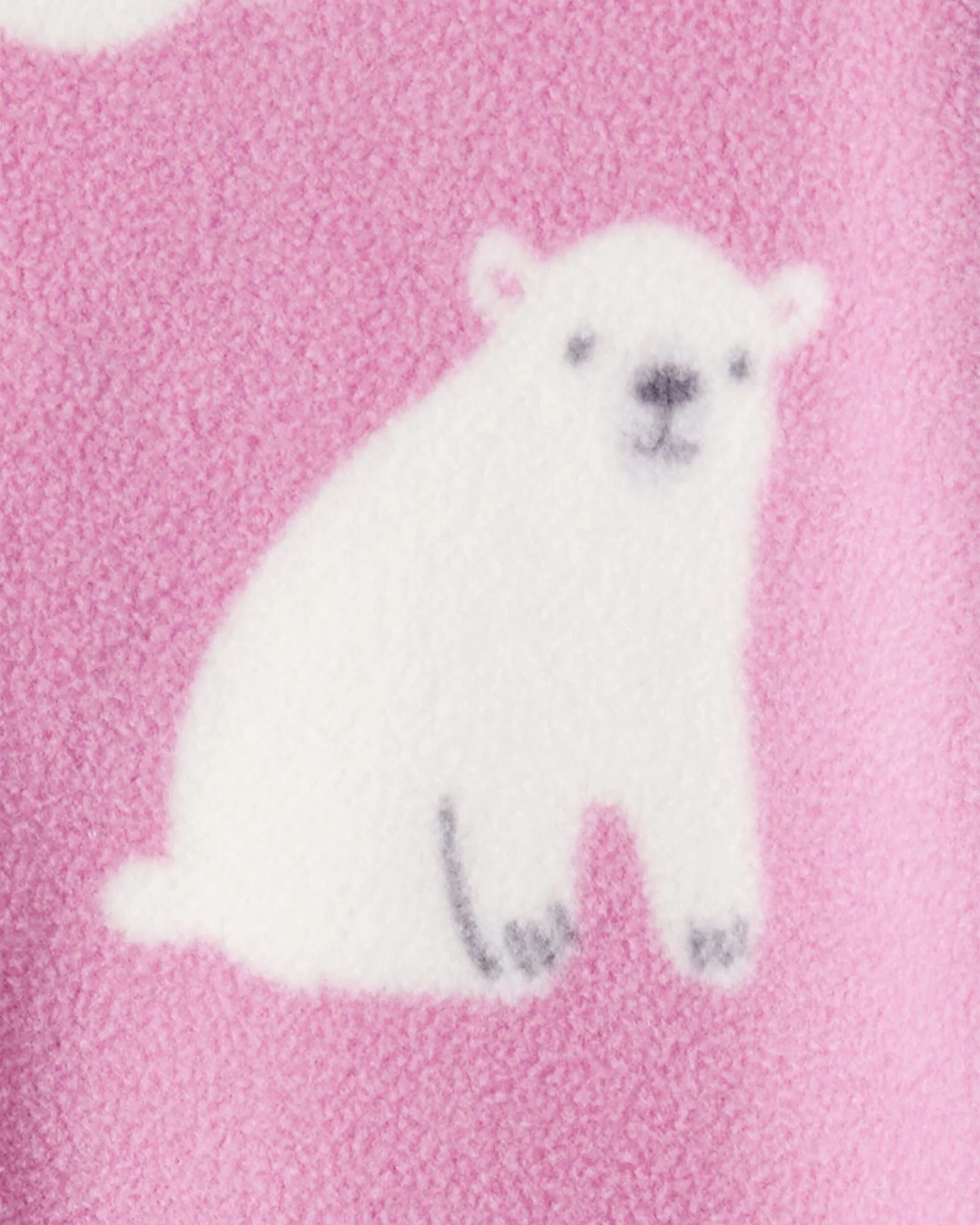 Carter's Pijama din microfleece cu botosei Pink Polar Bear foto