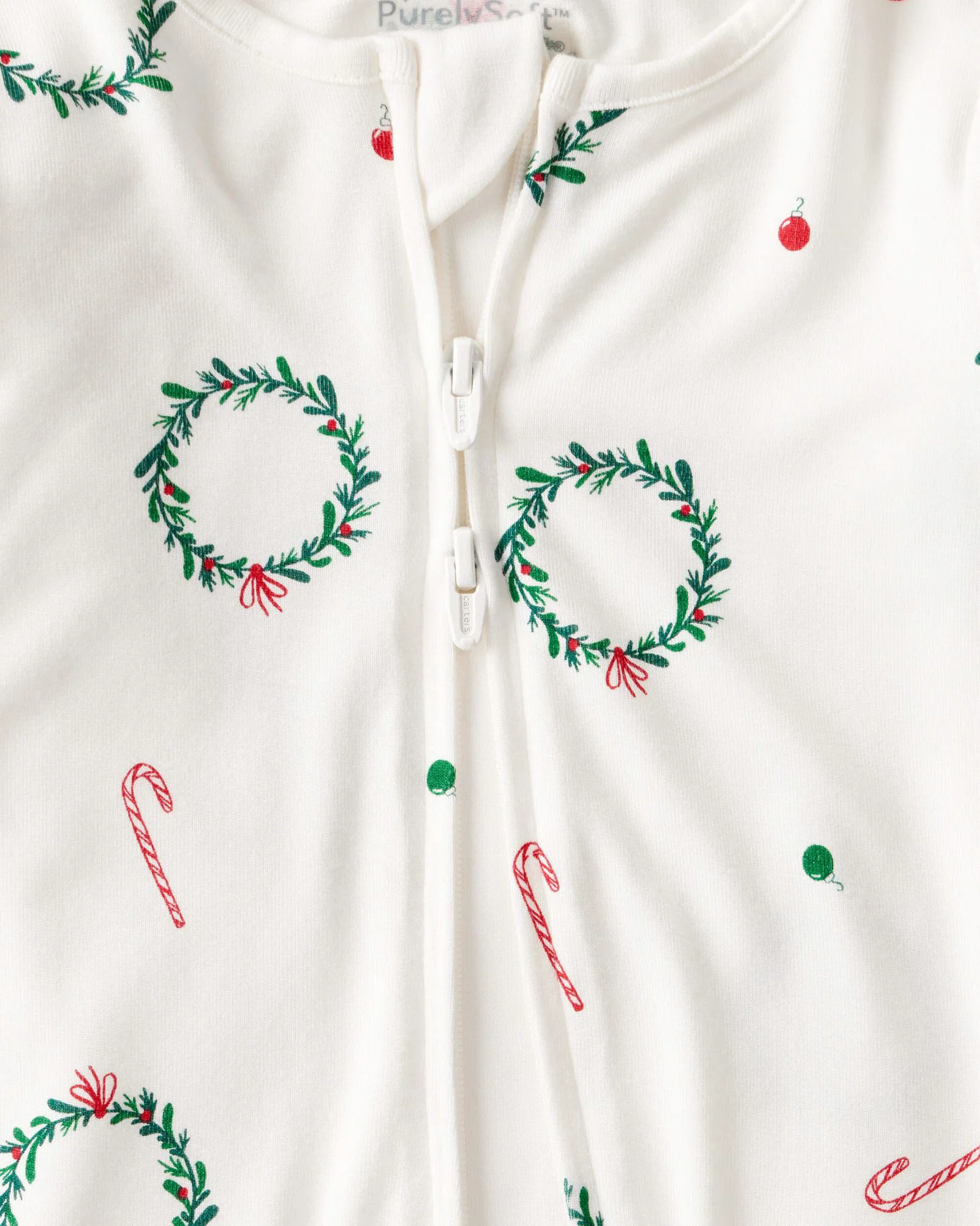 Carter's Pijama PurelySoft SNP Christmas Ivory Wreath foto