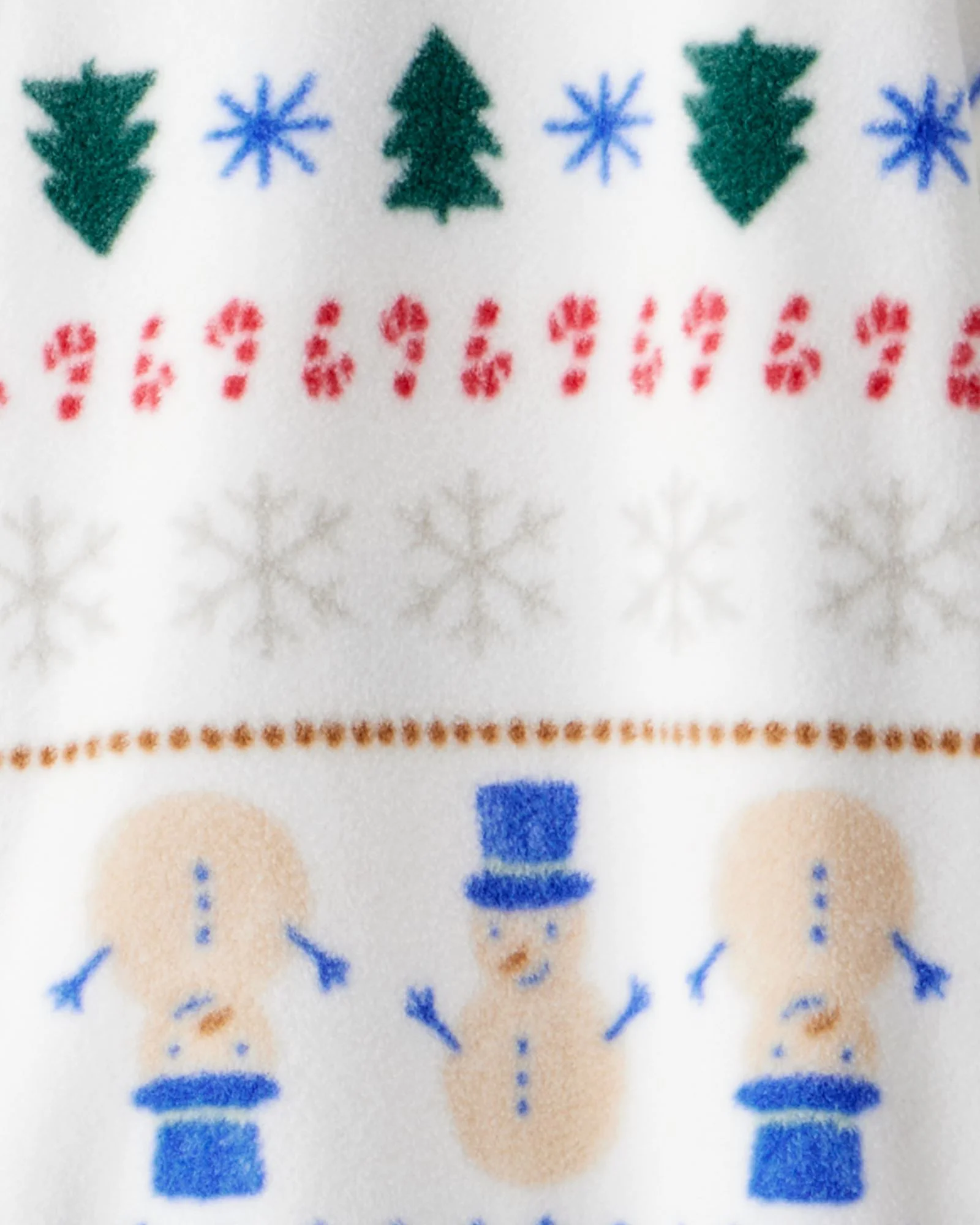 Carter's Pijama din fleece Christmas Ivory Fair Isle foto