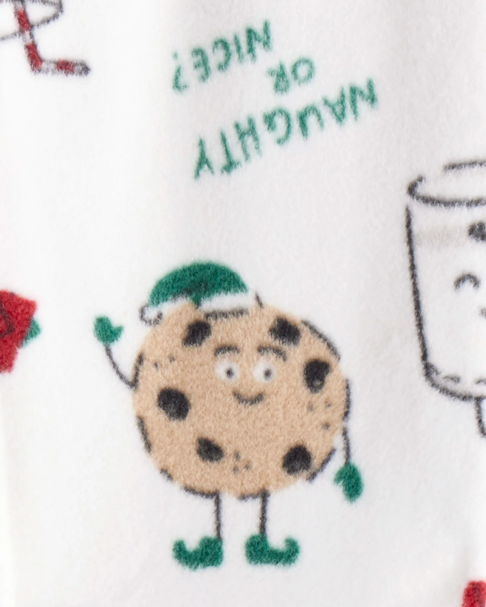 Carter's Pijama din microfleece Tan Santa Christmas foto