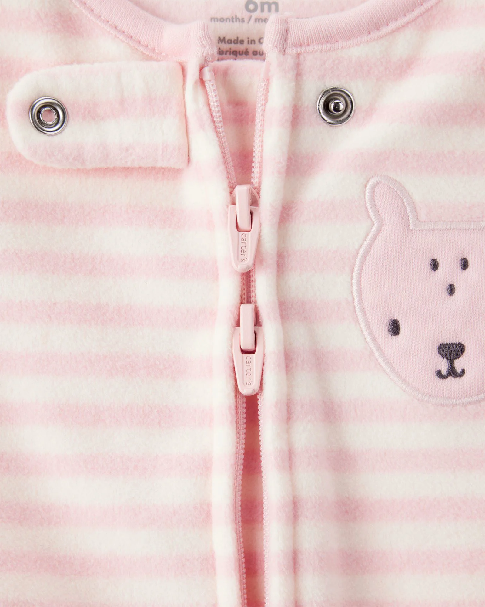 Carter's Пижама из микрофлиса Pink Stripe Deer Pocket foto