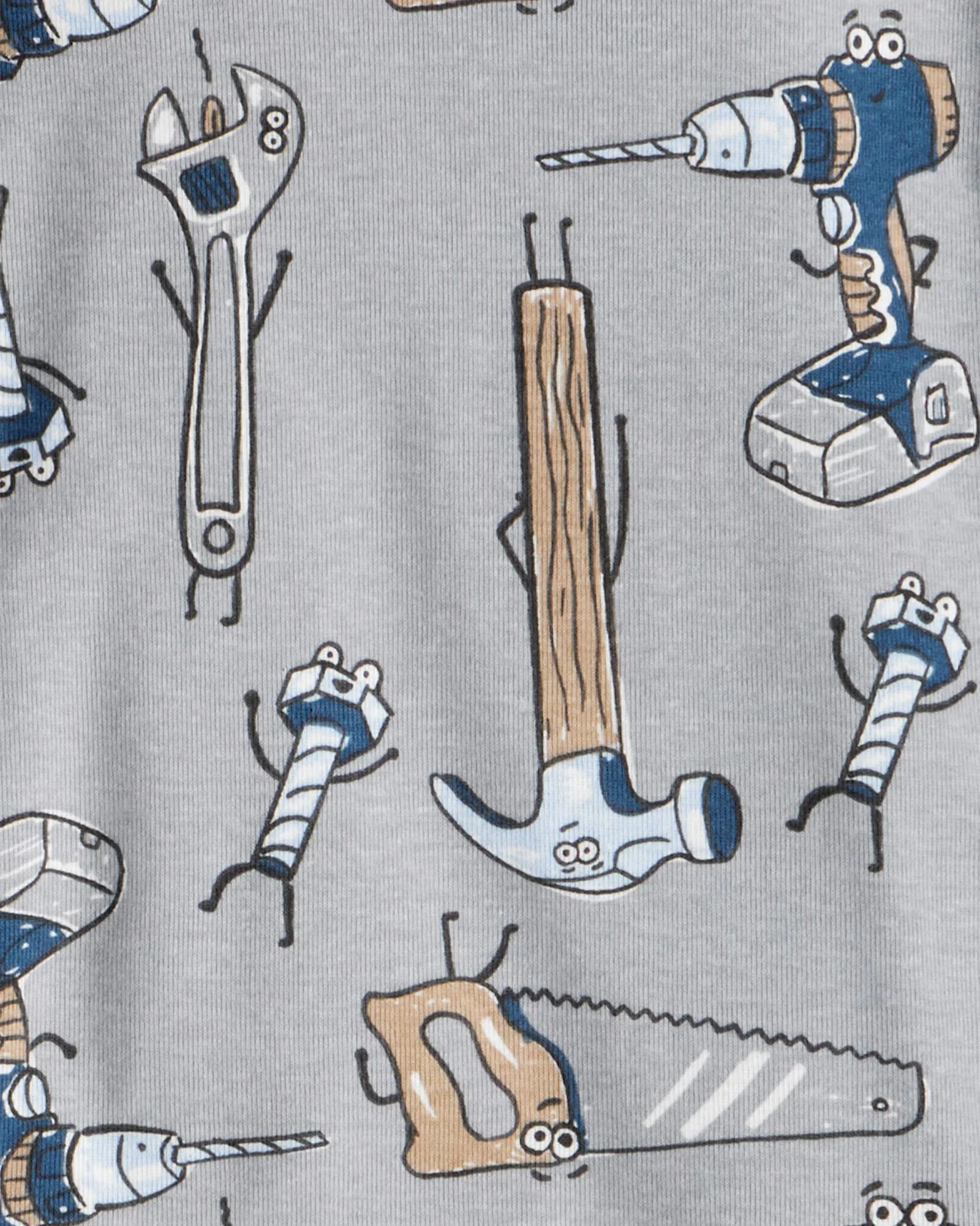 Carter's Set 2 pijamale din bumbac Blue-Grey Tool foto