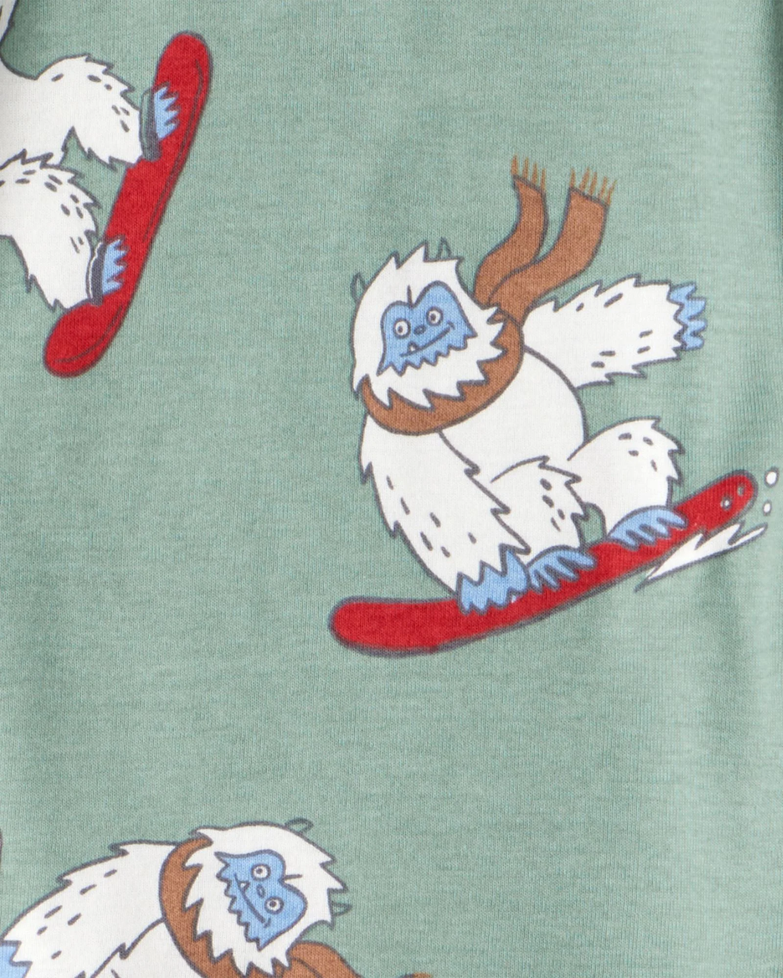 Carter's Комплект из 2 пижам хлопковых Grey-Green Yeti foto