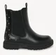 Saxo Blues Botine cu efect de piele cu nituri Black foto