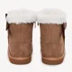 Saxo Blues Cizme cu efect de piele intoarsa cu blanita Faux Camel foto