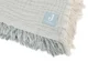 Плед муслиновый Jollein Fringe Stripe Sea Green GOTS, 75x100 см foto