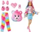 Papusa Barbie Cutie Reveal in costum de plus de ursulet foto