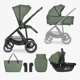 Carucior 3 in 1 KikkaBoo Chiara Army Green foto
