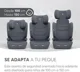 Scaun auto KikkaBoo i-Aid i-Size Dark Grey, 100-150 cm foto