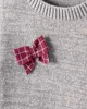Carter's Хлопковый свитер с бантиками Christmas Grey Bow foto