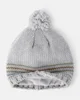 Carter's Caciulita cu pompom Grey Stripe Pom foto