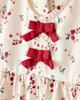 Carter's Хлопковая блузка с длинными рукавами Christmas Ivory Floral foto
