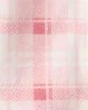 Carter's Set 3 piese Pink Plaid - cardigan, body cu maneca lunga si pantaloni foto
