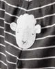 Carter's Set 3 piese Striped Sheep - 2 body cu maneca lunga si pantaloni foto