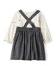 Carter's Платье-сарафан с боди из хлопка Gray Bow foto