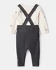 Carter's Set 2 piese Gray Sheep - body si pantaloni cu bretele foto