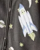 Carter's Pijama din fleece cu botosei Grey Rocket Ship foto