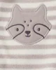 Carter's Pijama din microfleece Brown Stripe Fox Pocket foto